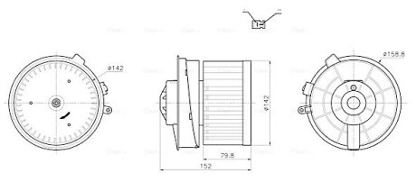 Вентилятор обігрівача салону Nissan Qashqai I (07-13) AVA AVA COOLING DN8486