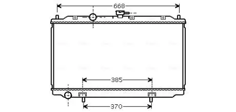 Радіатор охолодження двигуна Nissan Almera N16 (01-), Primera P12 (00-) MT AVA AVA COOLING DNA2215