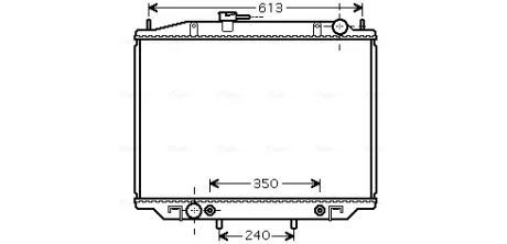 AVA FORD Радіатор системи охолодження двигуна MAVERICK 2.7 TD 96-, NISSAN TERRANO II 2.7 93- AVA COOLING DNA2262