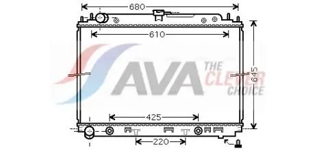 Радиатор, Система охлаждения двигателя AVA COOLING DNA2297