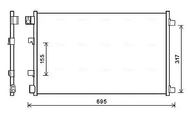 Радиатор кодиционера AVA COOLING DNA5281