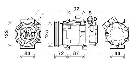 Компресор кондиціонера NISSAN QASHQAI I 11.06-04.14 AVA COOLING DNAK429