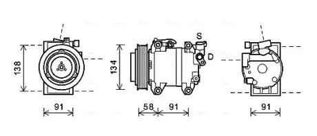Компресор кондиціонера AVA COOLING DNK344