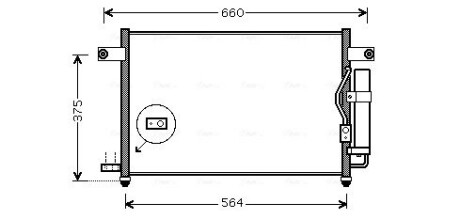 Конденсор кондиционера AVEO (AVA) AVA COOLING DW5049D (фото 1)