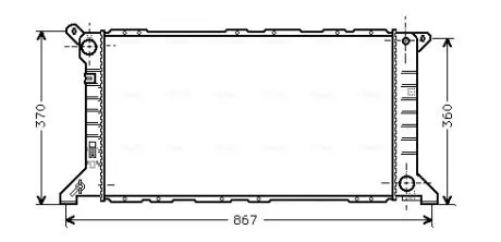 Радіатор, охолодження двигуна AVA COOLING FD2206