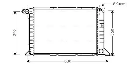 Радіатор, охолодження двигуна AVA COOLING FD2261 (фото 1)