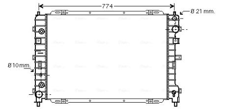 Радіатор, охолодження двигуна AVA COOLING FD2346