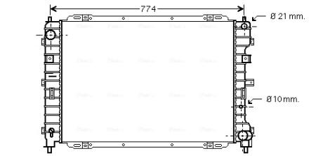 Радіатор, охолодження двигуна AVA COOLING FD2375