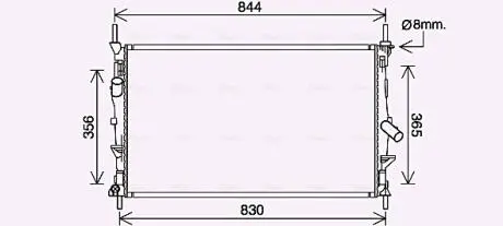 Радіатор, Система охолодження двигуна AVA COOLING FD2628
