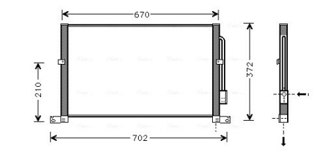 Радіатор кондиціонера AVA COOLING FD5302