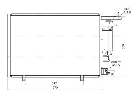 Радіатор кондиціонера Ford Transit Custom 1.5 TDCi 14- AVA COOLING FD5707D