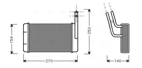 Радіатор пічки AVA COOLING FD6132