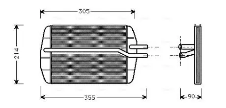Радіатор пічки AVA COOLING FD6216
