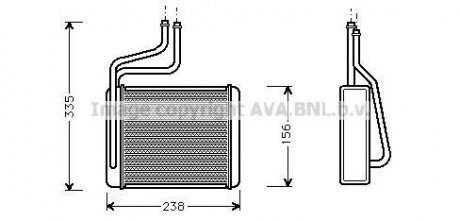 Радиатор печки AVA COOLING FD6286 (фото 1)