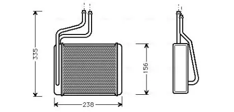 Радиатор печки AVA COOLING FD6286