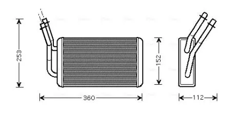 Радіатор обігрівача салону Ford Tranzit 00>06 AVA COOLING FD6316