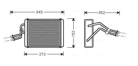 Радіатор обігрівача салону Ford Tranzit 00>06 AC+ AVA COOLING FD6317