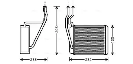 Радиатор отопителя салона Ford Fiesta Fusion 1,25-1,6i 1,4-1,6TDCI 02>08 / MAZDA AVA COOLING FD6329