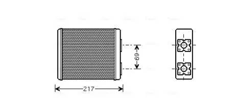 Радіатор пічки AVA COOLING FD6362