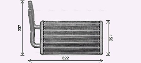 Радіатор обігрівача салону Ford Tranzit 06> AVA COOLING FD6661