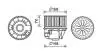 Вентилятор салону FORD C-MAX II, FOCUS III, FOCUS III/HATCHBACK, FOCUS III/KOMBI, GRAND C-MAX, KUGA II, TOURNEO CONNECT V408 NADWOZIE WIELKO, TRANSIT CONNECT 1.0-Electric 04.10- AVA COOLING FD8631 (фото 1)