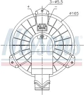 Вентилятор отопителя Ford Mondeo (14-), S-Max (15-), Edge USA (15-) AVA COOLING FD8725
