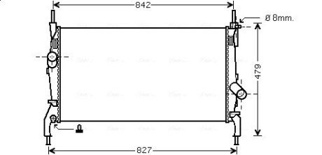 Радиатор охлаждения двигателя Ford Transit, Transit Tourneo (06-14) AV AVA COOLING FDA2405