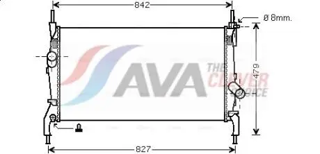 Радиатор охлаждения двигателя Ford Transit, Transit Tourneo (06-14) AV AVA COOLING FDA2405