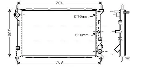 Радиатор охлаждения двигателя TRANS CONN 18i/18TDCi 04- (Ava) AVA COOLING FDA2411