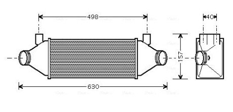 Интеркулер Ford Transit 2.4TDDI (00-) AVA COOLING FDA4314