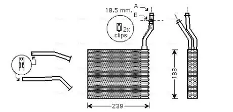 Радиатор отопителя салона Ford Focus II, Focus C-Max / Mazda 3 I AVA COOLING FDA6364