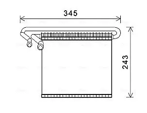 Випаровувач кондиціонера FORD C-MAX II, FOCUS III, FOCUS III/HATCHBACK, FOCUS III/KOMBI, GRAND C-MAX, KUGA II 1.0-Electric 04.10-02.20 AVA COOLING FDV491