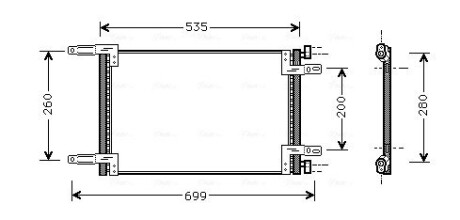 Радіатор кондиціонера AVA COOLING FT5248