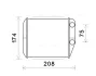 Радіатор пічки FIAT DUCATO 250A1.000-F1CFA401C 07.06- AVA COOLING FT6416 (фото 1)
