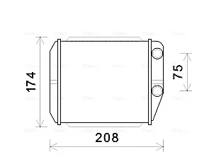 Радіатор пічки FIAT DUCATO 250A1.000-F1CFA401C 07.06- AVA COOLING FT6416