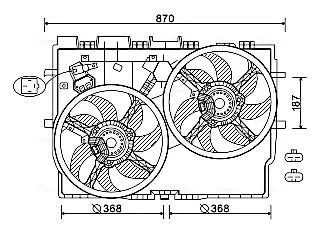 Вентилятор, охолодження двигуна AVA COOLING FT7585