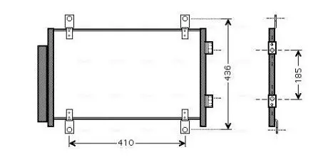 Конденсатор кондиціонера (з осушувачем) CITROEN JUMPER I, FIAT DUCATO, PEUGEOT BOXER 2.0-2.8D 08.01- AVA COOLING FTA5351D
