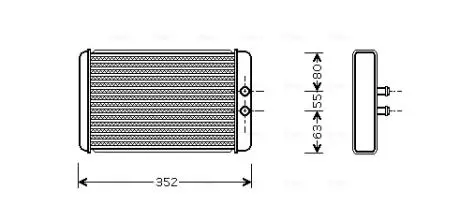 Радиатор отопителя салона Citroen Jumper Fiat Ducato Peugeot Boxer 2,0d 2,2d 2,8 AVA COOLING FTA6265