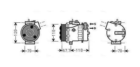 Автозапчасть AVA COOLING FTAK384