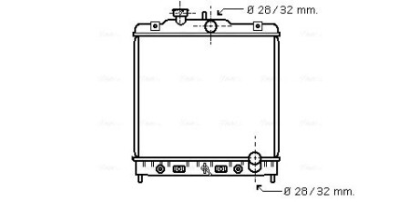 Радіатор, охолодження двигуна AVA COOLING HD2122