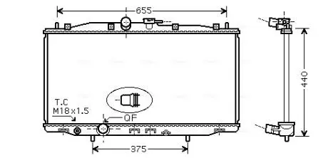 Радіатор, охолодження двигуна AVA COOLING HD2170