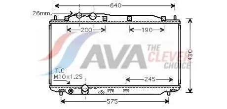Радіатор, Система охолодження двигуна AVA COOLING HD2191