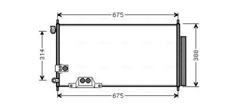 Конденсатор кондиціонера (з осушувачем) HONDA ACCORD VII 2.2D 01.04-05.08 AVA COOLING HDA5239D