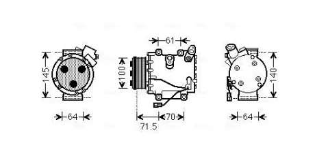 Компресор кондиціонера HONDA CIVIC VIII 09.05-12.11 AVA COOLING HDAK235