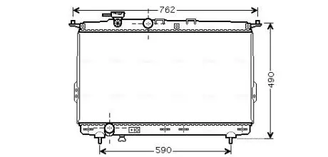 Радіатор охолодження HYUNDAI SONATA IV (EF) (98-) (AVA) AVA COOLING HY2106