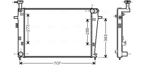 Радиатор охлаждения двигателя AVA AVA COOLING HY2275