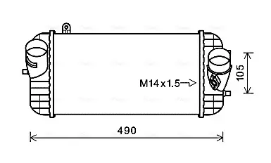 Інтеркулер HYUNDAI GRAND SANTA FÉ, SANTA FÉ III, SANTA FÉ III/SUV, KIA SORENTO III D4HA/D4HB 09.12- AVA COOLING HY4326