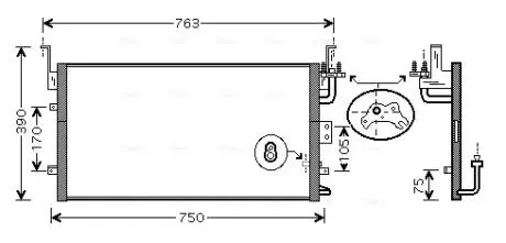 Радиатор кондиционера AVA COOLING HY5135