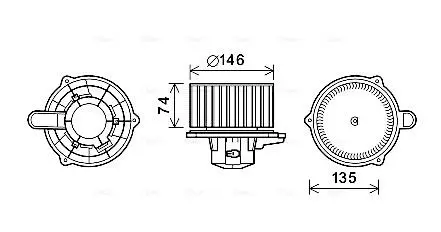 Компрессор салона AVA COOLING HY8350