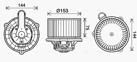 Вентилятор салону HYUNDAI ELANTRA V, ELANTRA VI, EQUUS / CENTENNIAL, I30, KIA CARENS IV, CEED, CERATO III, PRO CEED 1.0-5.0 03.09- AVA COOLING HY8450